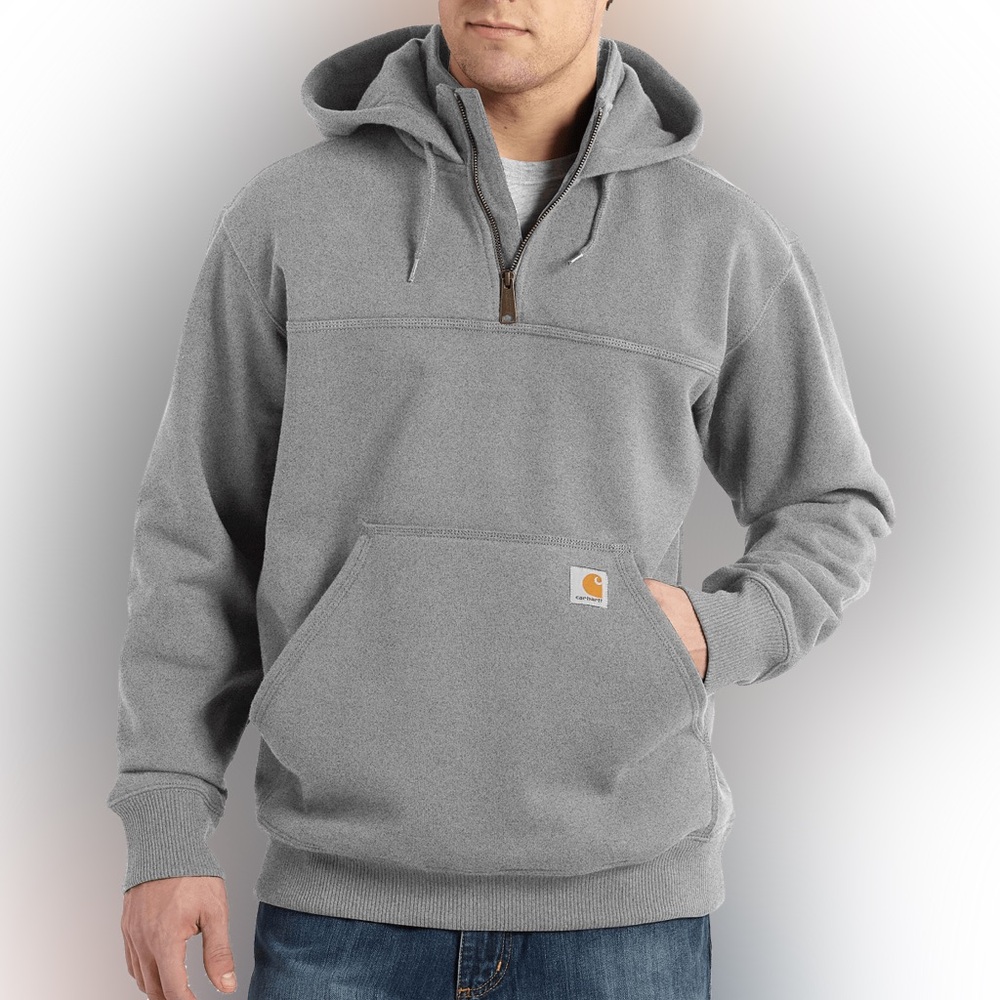 Rain Defender Heavyweight Quarter-Zip Hooded Long-Sleeve Sweatshirt (Large Tall)